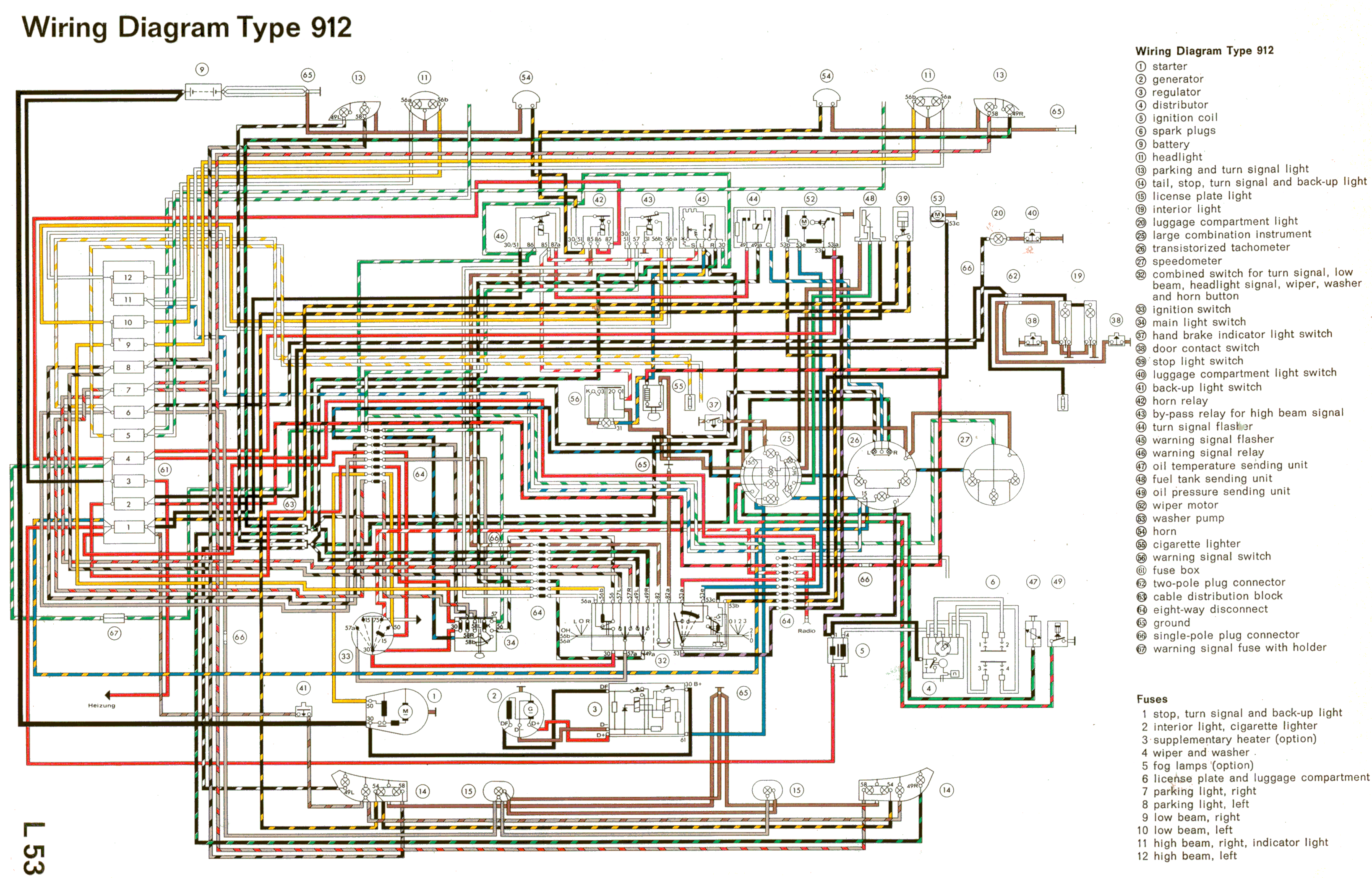 Porsche 912 wiring diagram