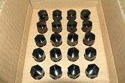 Pack of 20 Alloy wheel nuts in Black
