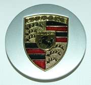 Colour Crested Wheel Caps (Metal) - Set of 4